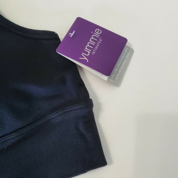 Yummie Long Line Scoop Neck Bra Black L/XL - Picture 4 of 6